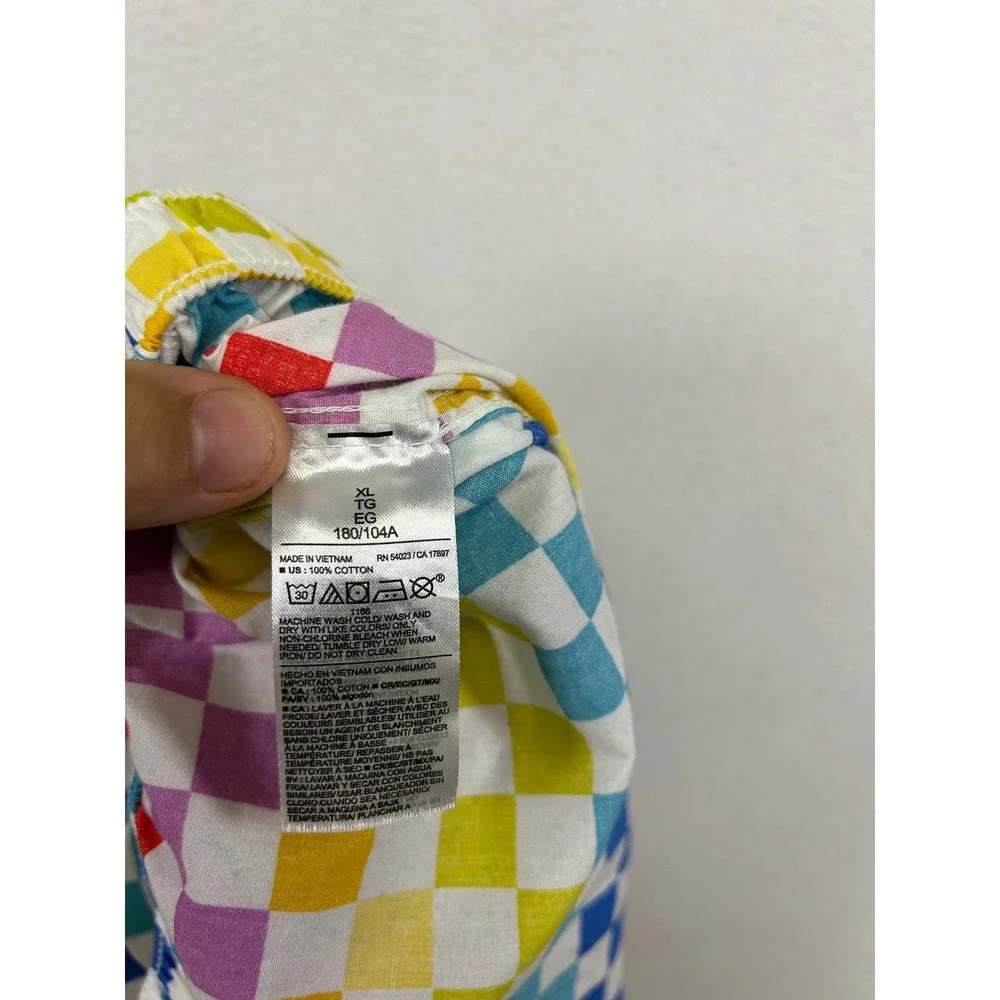 Old Navy Pride Rainbow Checkerboard Mens XL Multicolor Cotton Boxer Shorts